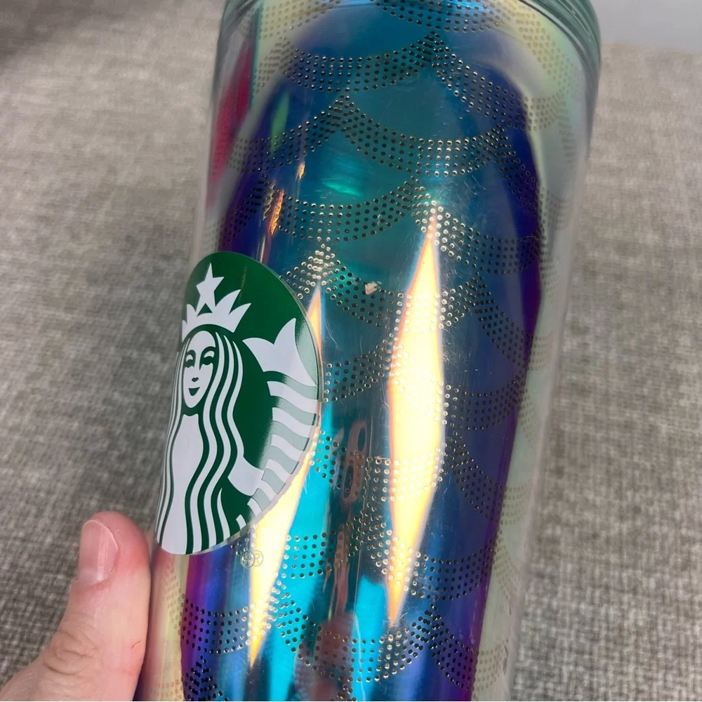 Lot of 5 Starbucks Venti Grande Aloha Mermaid Summer Plastic Cold Cups Tumbler